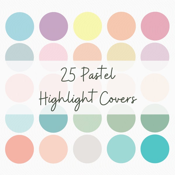 25 Instagram Highlight Covers Pastel Colors - Highlight Icons - Instagram Story - Abstract & Solid Colors - IG Story Highlights