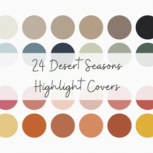 24 Instagram Highlight Covers Desert Seasons Colors - Highlight Icons - Instagram Story - Abstract & Solid Colors - IG Story Highlights