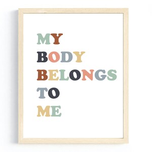 Consent Education, Body Safety Rules Poster, School Psychologist, School Counselor Posters
