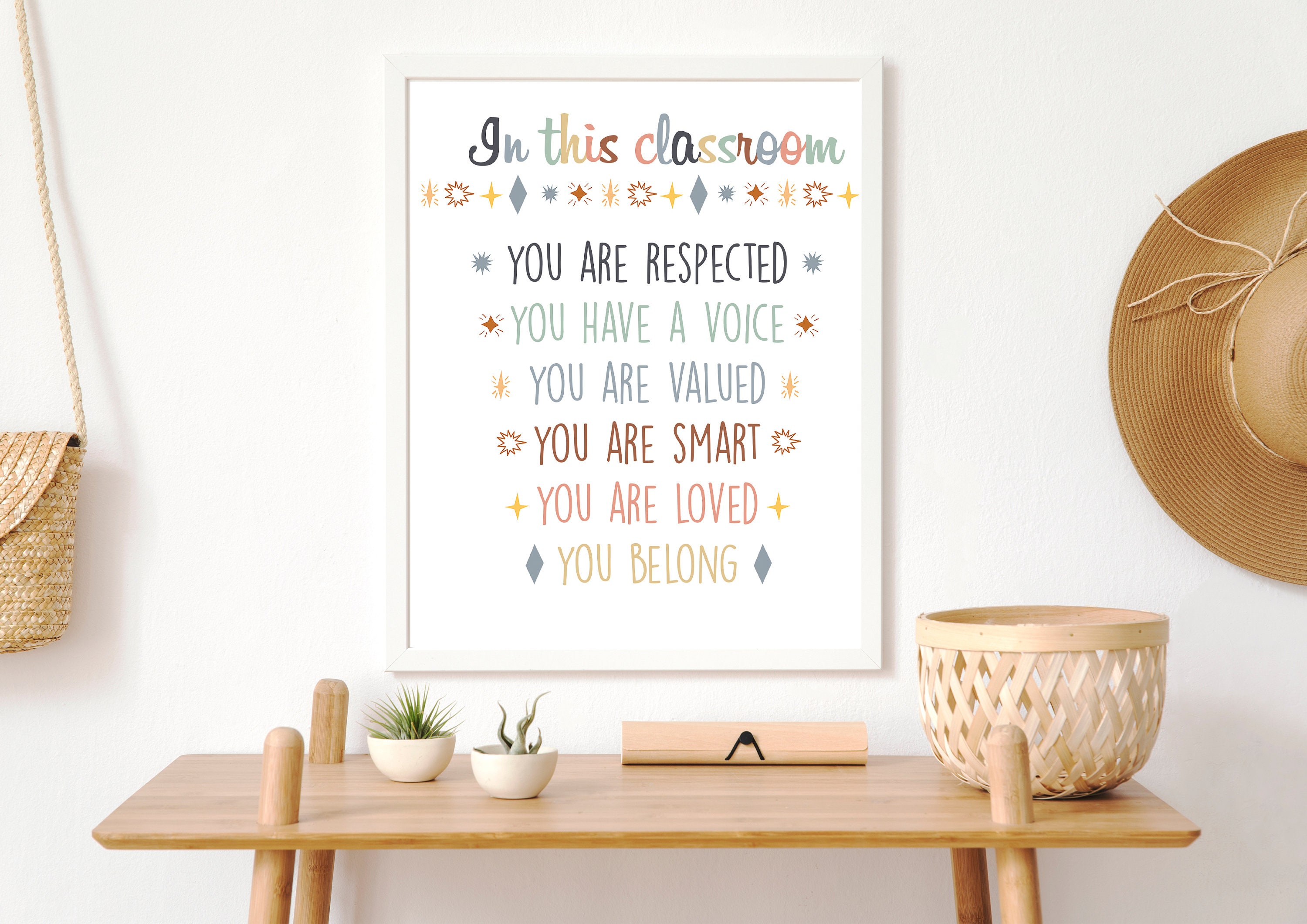 Welcome Back to School Poster, Boho Classroom Decor - Etsy