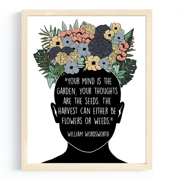 Growth Mindset Wall Art, Growth Mindset Quote, Growth Mindset Poster, William Wordsworth Poster