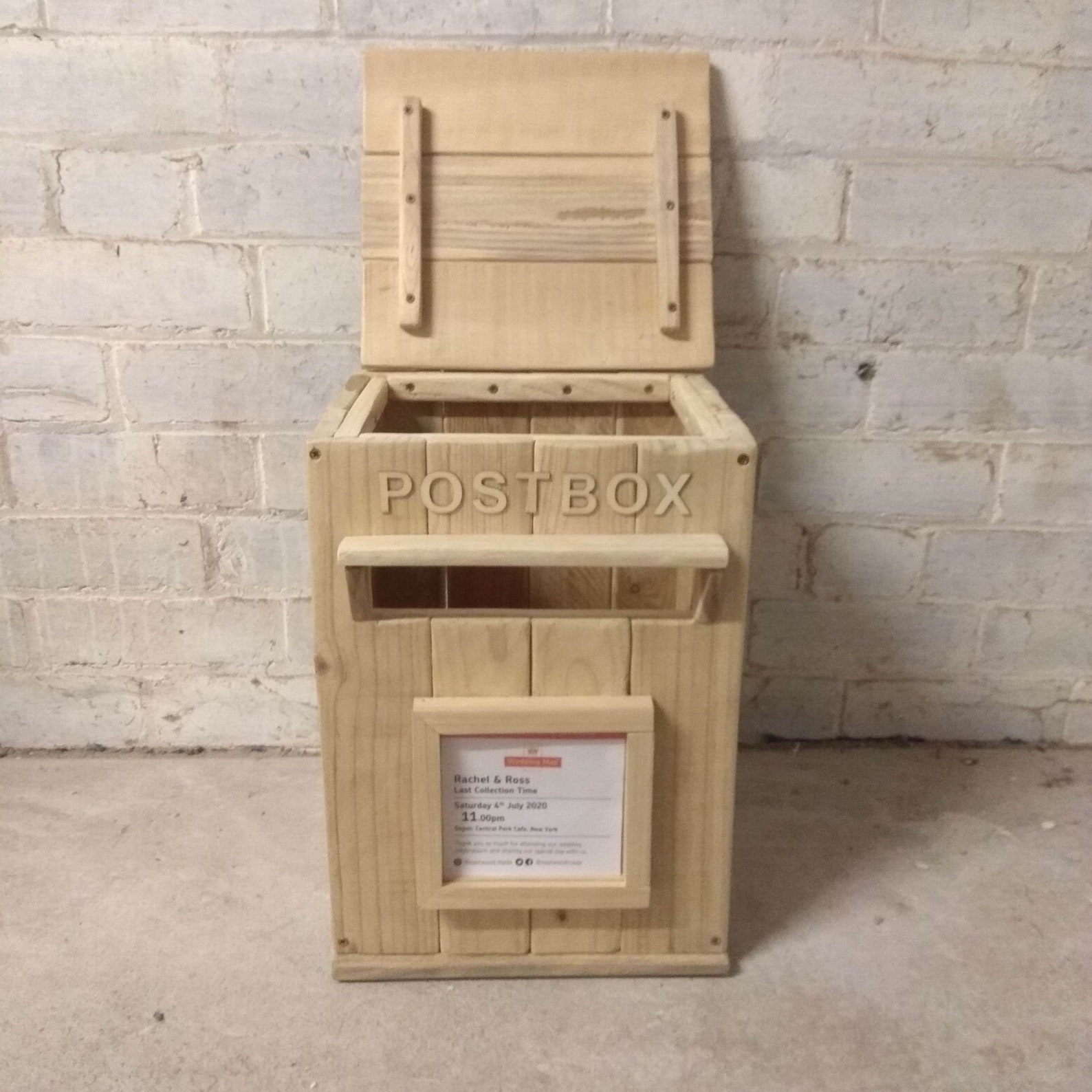 Handmade Rustic Wooden Post Box Personalised for Weddings / Etsy UK