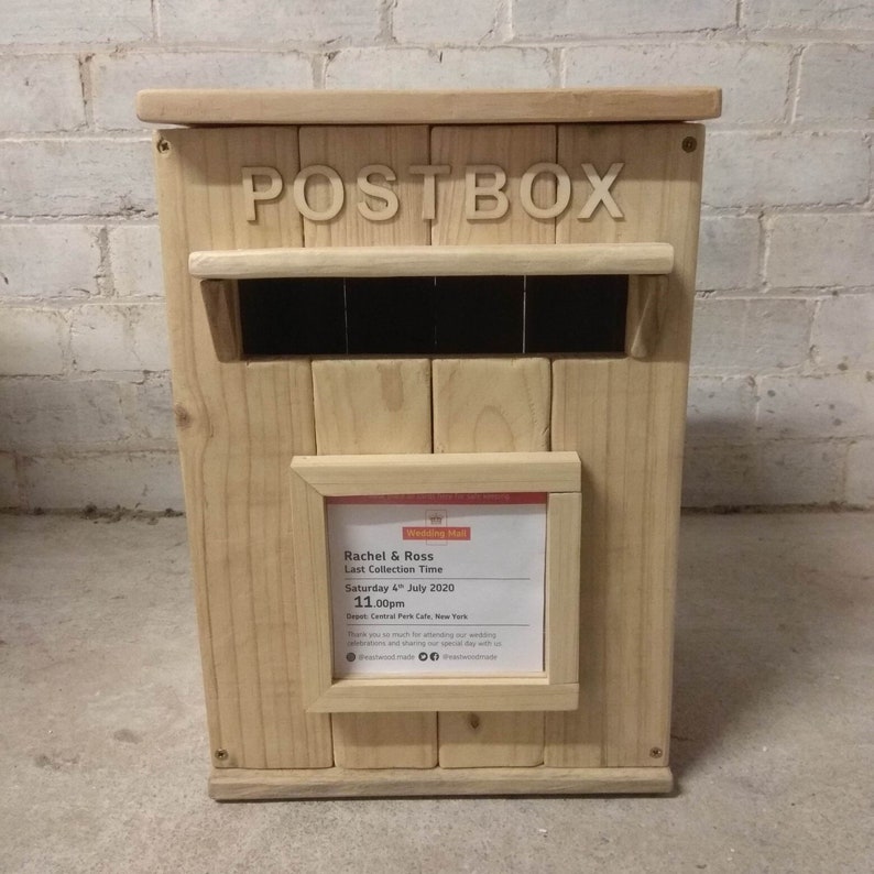 Handmade Rustic Wooden Post Box Personalised for Weddings / Etsy UK