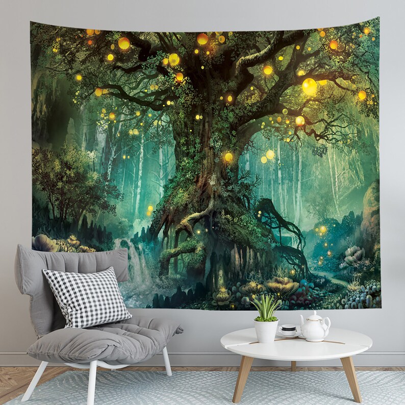 3D Baum Des Lebens Wandteppich - Wandbehang 150x200cm Für Wohnzimmer Deko