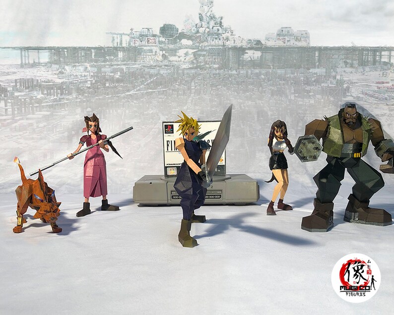 ffvii low poly figures