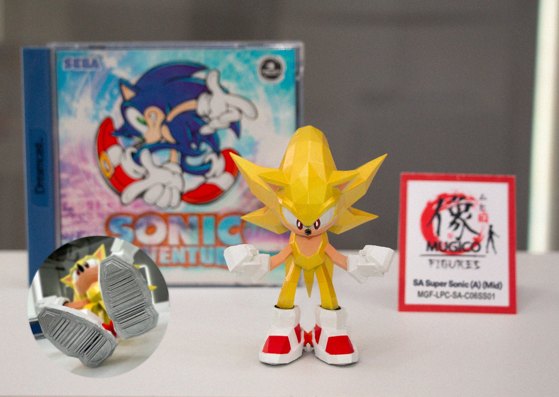 RARE Sonic The Hedgehog Lot Of 3 Figures Authentic Sega Super, Shadow, Sonic  259