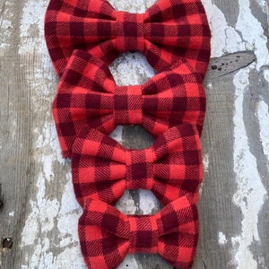 Flanell Haustier Schleife für Hundehalsband // Eco-Friendly Shop // Orange & Kastanienbraun // Haustier Geschenk // Haustier Katze // Unisex Haustier Schleife // Hundefliege // Katzen Schleife
