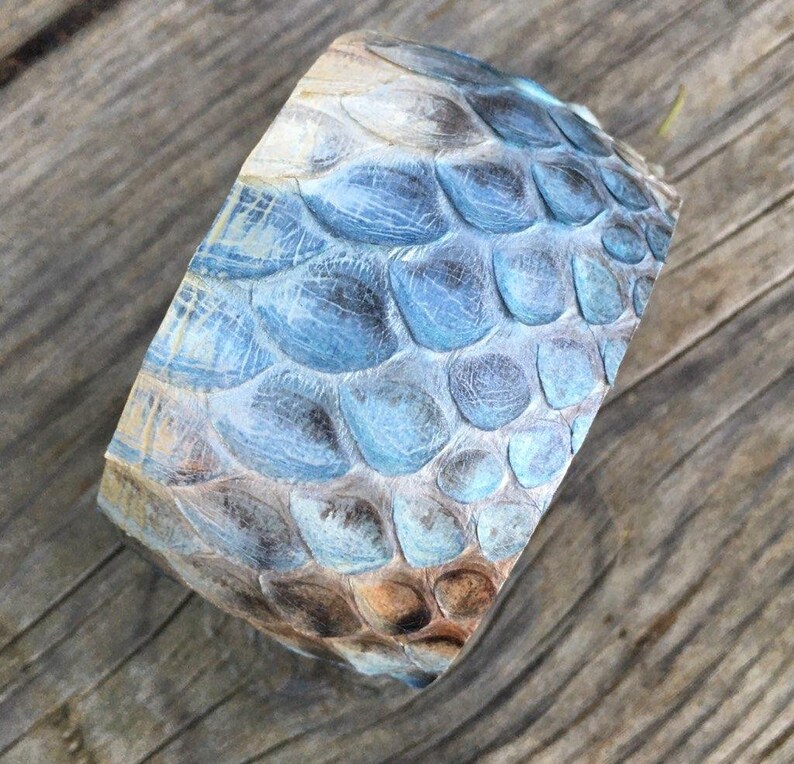 1.5" Genuine python on solid brass image 2