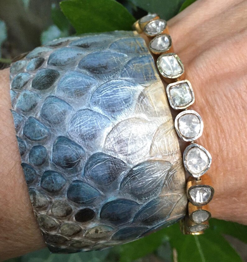 1.5" Genuine python on solid brass image 4