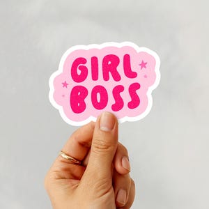 Girl Boss Glitter Sticker, Glittery Shimmer Sticker, Girl Boss Vinyl Decal, Boss Babe, Women Empowerment Gift, Business Owner