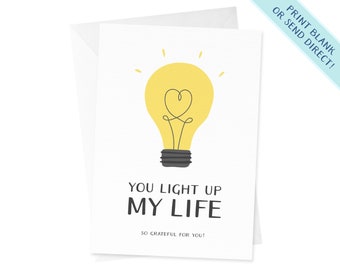 You Light Up My Life Card GC507