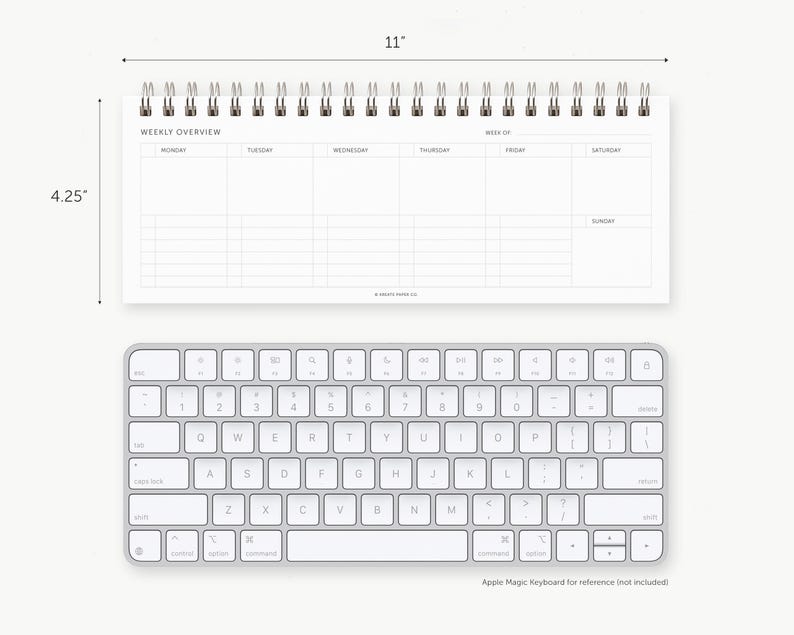 Weekly Keyboard Planner, Daily to Do List, Weekly Desk Pad, Undated Planner, Minimalist, Daily ...