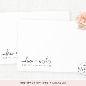Advice and Wishes for the New Mr & Mrs, Wedding Advice Cards, Modern Guest Book, Marriage Tips, Wedding Reception, Guestbook,  #HAYLIE