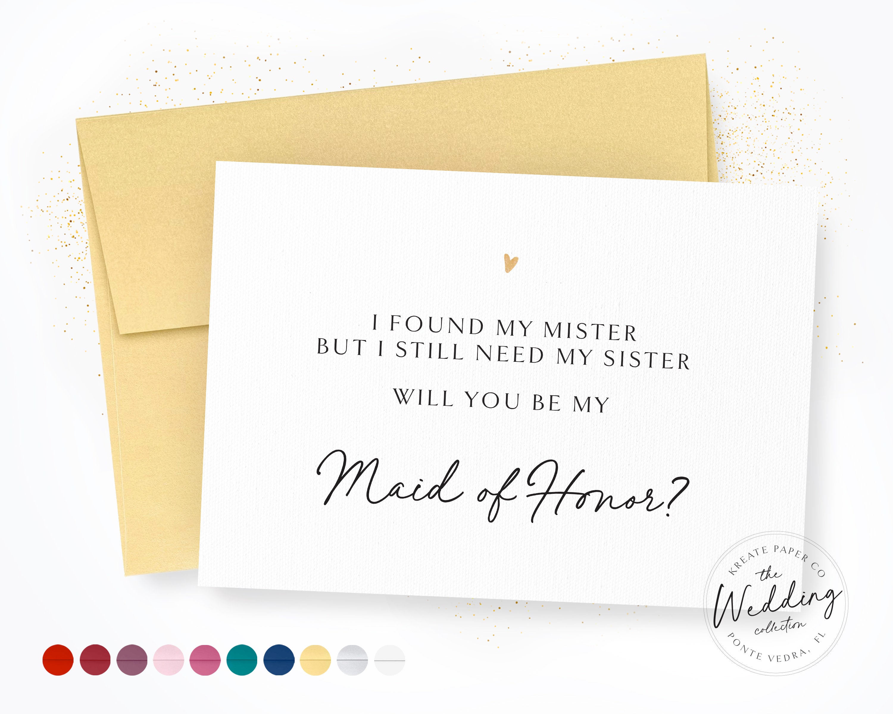 Found My Mister Still Need My Sister | Will You Be My Maid Of Honor | Maid of Honor Proposal Card | Bridal Party Proposal Cards
