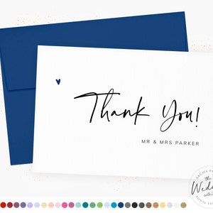 Set of 10 Thank You Cards | Wedding Thank You Card Set | Personalized Thank You Card | Wedding Thank You Notes | Box Set