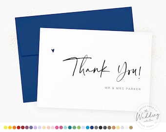 Set of 10 Thank You Cards | Wedding Thank You Card Set | Personalized Thank You Card | Wedding Thank You Notes | Box Set