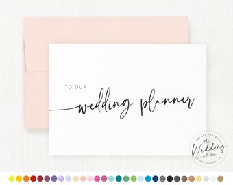 To Our Wedding Planner - Wedding Card, Wedding Planner Thank You Card, Card to Wedding Planner on Wedding Day, Tip Card, #HAYLIE