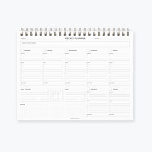 Weekly Planner Notebook - Daily To Do List, Weekly Desk Pad, Undated Planner, Minimalist, Daily Planner, Desk Planner, Wire Spiral Bound image 4