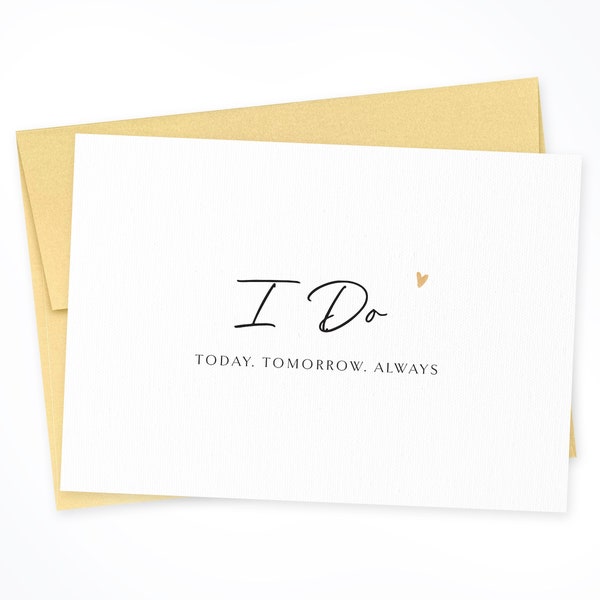 I Do Card | Groom Wedding Day Card | Bride Wedding Day Card | See You At The Altar | Card For Groom | Card For Bride | I Do Wedding Card