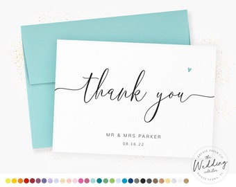 Set of 10 Thank You Cards | Wedding Thank You Card Set | Personalized Thank You Card | Wedding Thank You Notes | Box Set