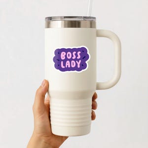 Boss Lady Sticker, Girl Boss Vinyl Decal, Feminist Sticker for Laptop, Water Bottle, Women Empowerment Gift, Motivational Sticker