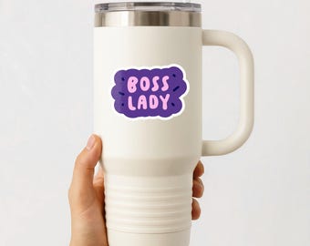 Boss Lady Sticker, Girl Boss Vinyl Decal, Feminist Sticker for Laptop, Water Bottle, Women Empowerment Gift, Motivational Sticker