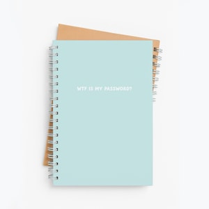 Password Notebook, Funny Password Book, Coworker Gift, Gift for Mom, Friends, Spiral Notebooks, Notebooks for Work, Curse Word