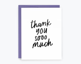 Thank You Card, Thank You so Much Card, Love, Friendship, Support