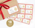 Santa Labels, Authentic Santa Claus Gift Tag Stickers, Personalized Christmas Sticker, From Santa Stickers, Official Santa Labels, Set of 18