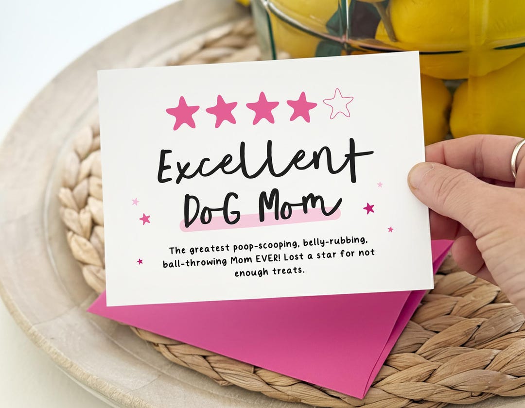 Dog Mom Card, Funny Card for Mom, Funny Dog Mother’s Day Card for Dog ...