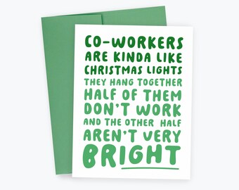 Coworker Christmas Card, Funny Christmas Cards for the Office, Boss, Manager, Assistant, Co-worker, Holiday Card, Christmas Cards Box Set