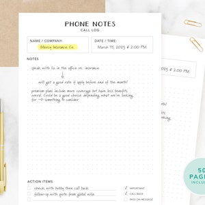Phone Notes, Call Log Notepad, Planner, Phone Call To Do List, Desk Essentials, Work From Home Planner, Work Planner, Desk Planner