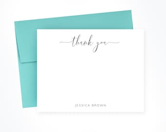 Thank You Note Cards, Personalized Stationery, Wedding Thank You Cards, Newlywed Thank you Stationery Set, Christmas Gift, Personalized Gift