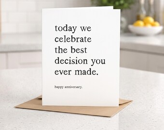 Funny Anniversary Card, Card for Husband or Wife, Sarcastic Anniversary Card, Funny Marriage Card, Anniversary Humor Card