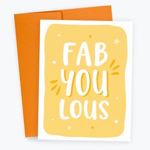 Fabulous Card, Congratulations Card, School, Graduation, New Job, Job Promotion, Amazing, Great Job, Fun Colorful Greeting Card