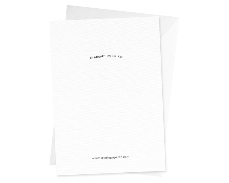 Puede incluir: Tarjeta blanca en blanco con el texto "KREATE PAPER CO." y "www.kreatepaperco.com" impreso en ella.