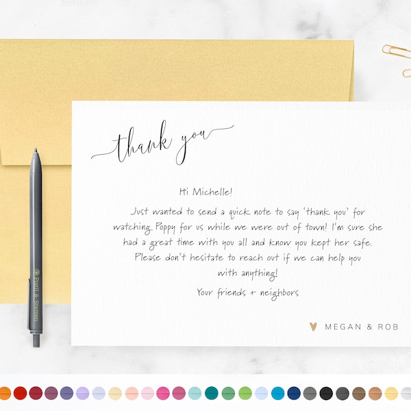 Custom Thank You Notes Bulk Etsy