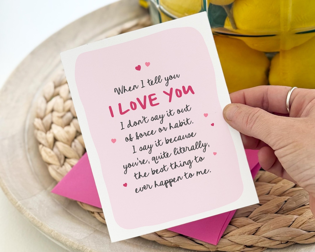 Romantic Valentines Day Card, for Him, Her, Valentine's Day Card for ...