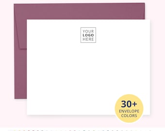 Custom Logo Notecards, Personalized Note Cards & Envelopes, Logo Stationery, Business Note Cards, Realtor, Thank You Notes, Your Brand