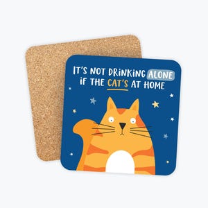 Funny Cat Coaster, Home Decor, Crazy Cat Lady, Cat Lover Gifts, Gifts for Friends, Coworkers, Family, Boss, Funny Gifts