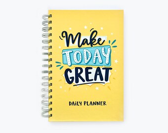 6 Month Daily Planner Notebook, Daily To Do List, Undated Daily Planner, Desk Pad, Minimalist To Do List, Weekly Planner, Task List, Any Day