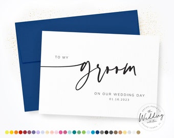 Dated - To My Groom On Our Wedding Day | Note to Groom | Groom Wedding Day Card | Husband Wedding Card | Wedding Day Card to Groom #HAYLIE