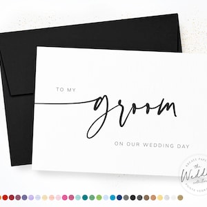 To My Groom On Our Wedding Day | Note to Groom | Groom Wedding Day Card | Husband Wedding Card | Wedding Day Card to Groom #HAYLIE