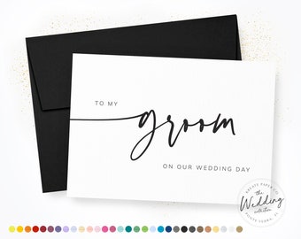 To My Groom On Our Wedding Day | Note to Groom | Groom Wedding Day Card | Husband Wedding Card | Wedding Day Card to Groom #HAYLIE