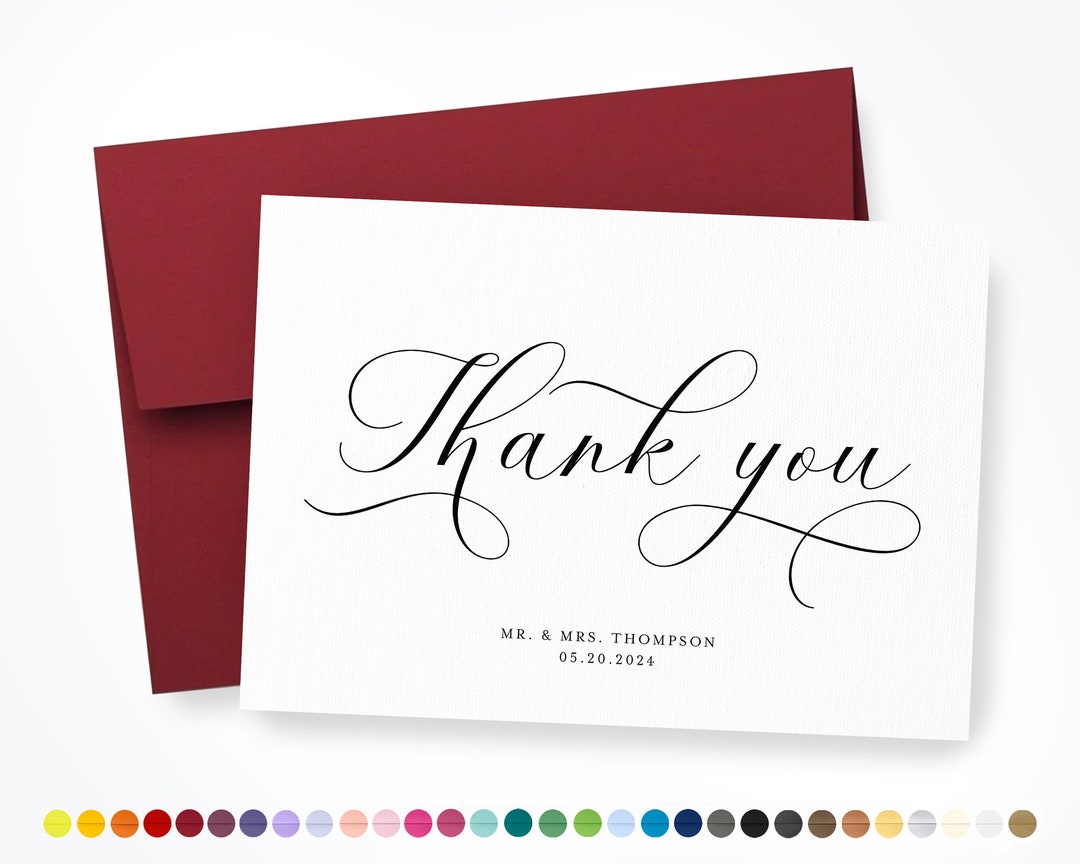 Personalized Wedding Thank You Cards | Wedding Thank You Cards ...