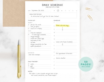 Daily Planner Notepad, Daily To Do List, Undated Daily Planner, Desk Pad, Minimalist To Do List, Weekly Planner Pad, Task List, Desk Planner