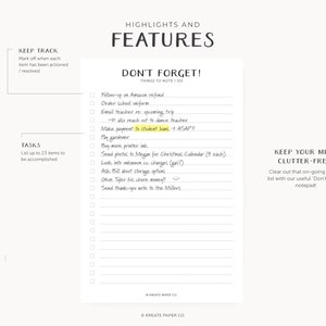 Don't Forget Magnetic Notepad, to Do List Notepad, Fridge Magnet ...