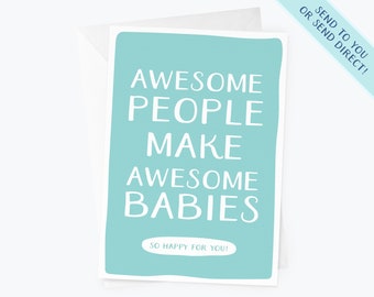 New Baby Card | Baby Shower Card | Pregnancy Card | Congratulations Card | Expecting Card | New Parents Card | Expectant Mom & Dad