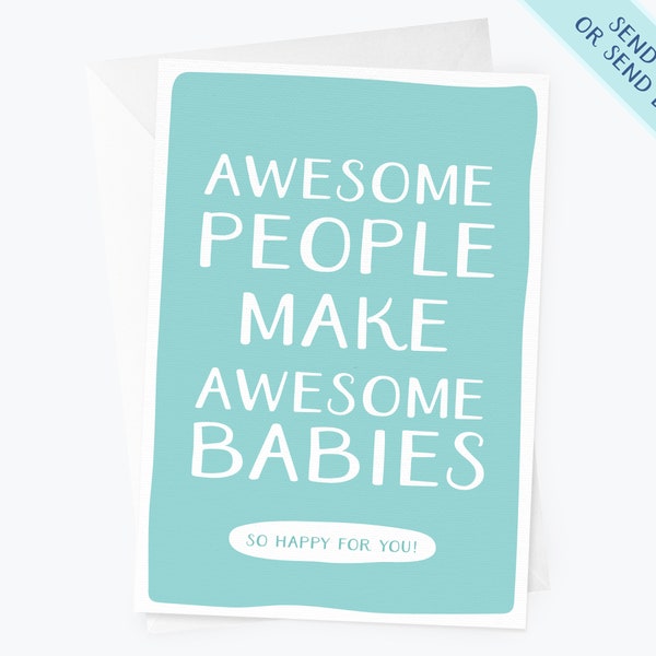 New Baby Card | Baby Shower Card | Pregnancy Card | Congratulations Card | Expecting Card | New Parents Card | Expectant Mom & Dad
