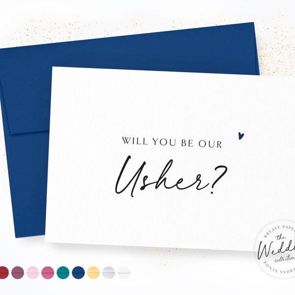 Will You Be Our Usher Card | Wedding Party Card | Usher Proposal Card | Wedding Party Request Cards